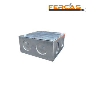 Caja de pase metálico 4"X4"X2" 10X10X5m  1/2" ESP 1.2mm